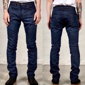 Men's Matias Sol Hand Tailored Dark Blue Wash Jeans Size 33